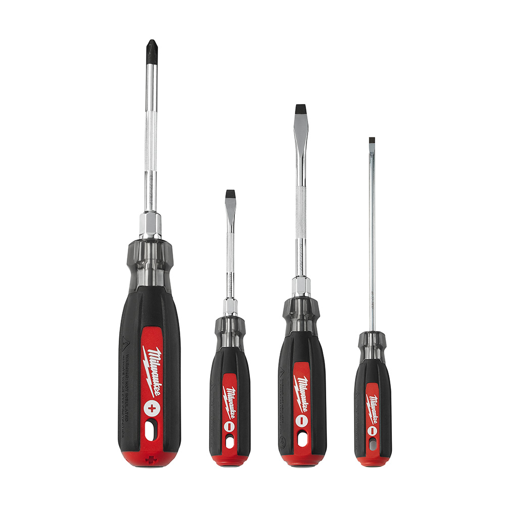 Product image for Milwaukee 48-22-2884 4pc Cushion Grip Screwdriver Set