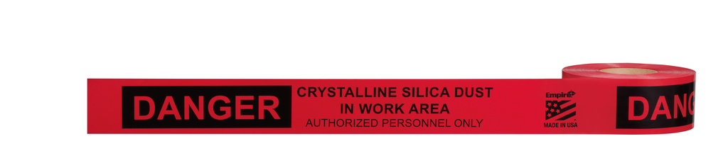 Mayer-DDS-3 in. x 1000 ft. Danger Crystalline Silica Dust - Premium Grade-1