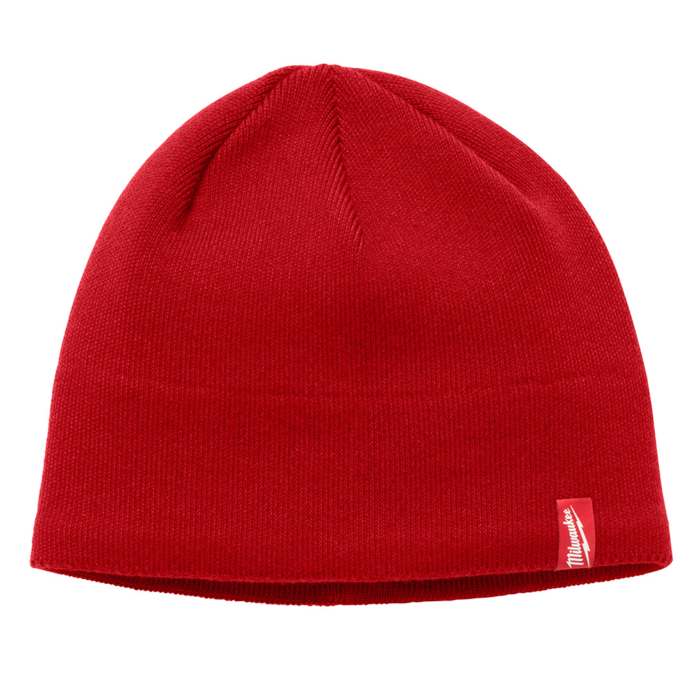 Milwaukee 502R Fleece Lined Knit Beanie, Red Product image for Milwaukee 502R Fleece Lined Knit Beanie, Red