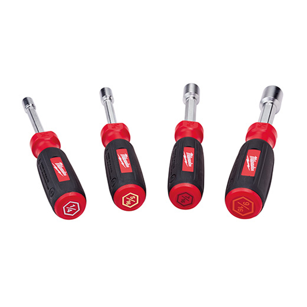 4 pc Hollow Shaft SAE Nut Driver Set