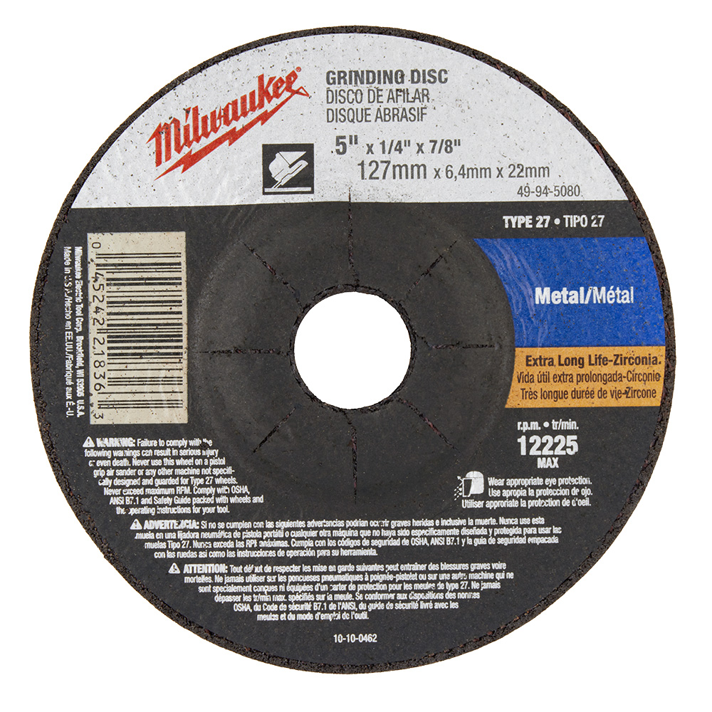 Product image for Milwaukee 49-94-5080 Grinding Wheel