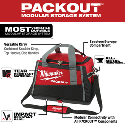 Milwaukee PACKOUT 8-Pocket 20 In. Tool Bag