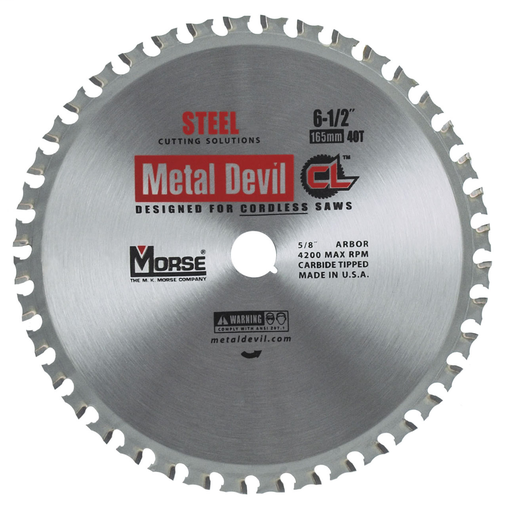 CIRC BLADE 6-1/2 40T 5/8"STEEL