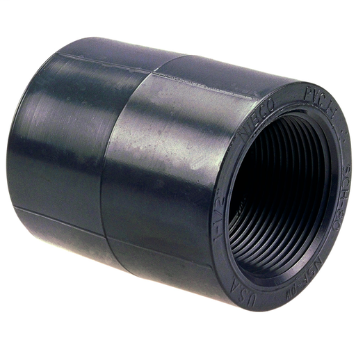 450133 11/2 THD COUP PVC 80