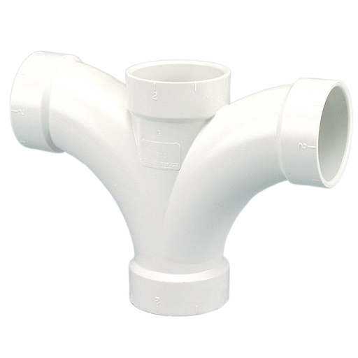 4835B 2 HUB DOUBLE FIXTURE TEE PVC