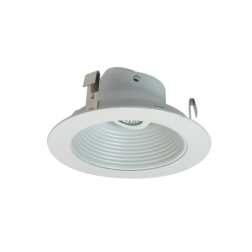 Product image for Nora NL-410 4" White Adjustable Stepped Baffle with Ring