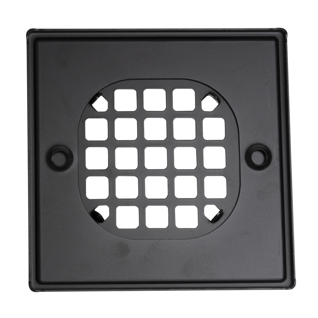 Oatey® Square Matte Black Snap-In Strainer with Ring