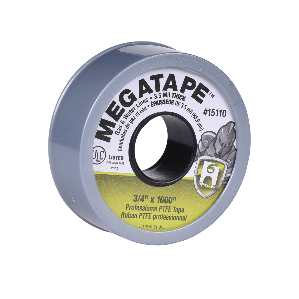 Hercules® Megatape 3/4 in. x 1000 in. Gray PTFE Tape