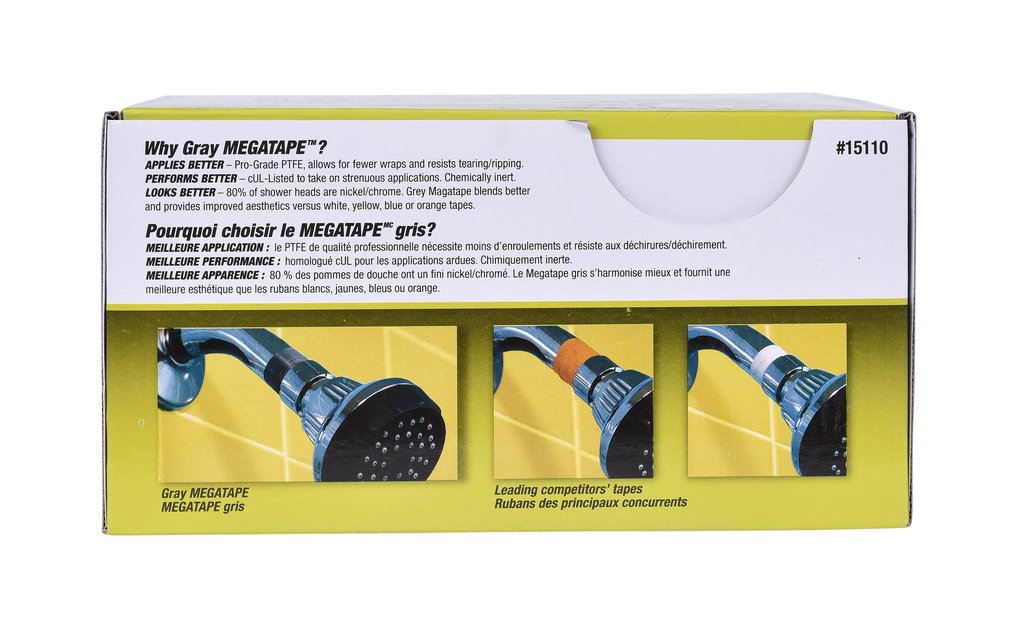 Hercules® Megatape 3/4 in. x 1000 in. Gray PTFE Tape