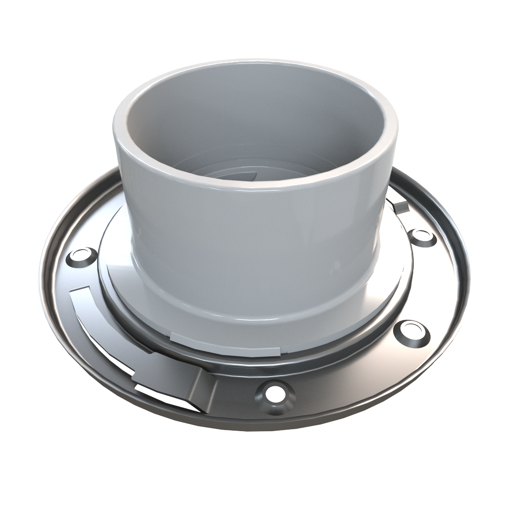 Oatey® 3 in. or 4 in. Easy Tap Closet Flange, PVC with Stainless Steel Ring