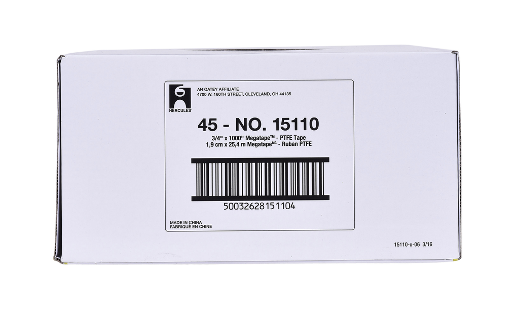 Hercules® Megatape 3/4 in. x 1000 in. Gray PTFE Tape