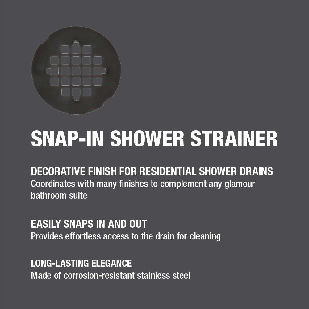 Oatey® Universal 4-1/4 in. Snap-Tite Strainer Rubbed Bronze