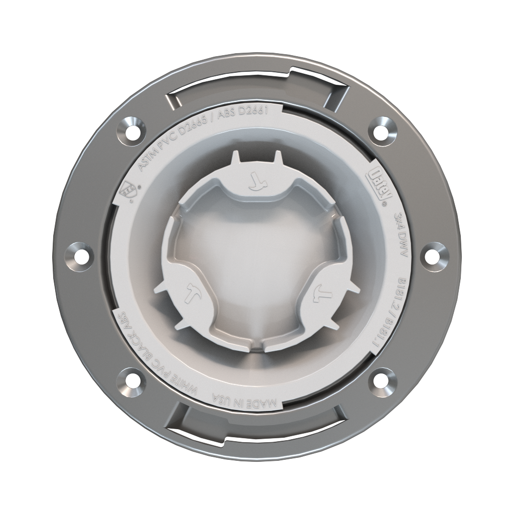 Oatey® 3 in. or 4 in. Easy Tap Closet Flange, PVC with Stainless Steel Ring