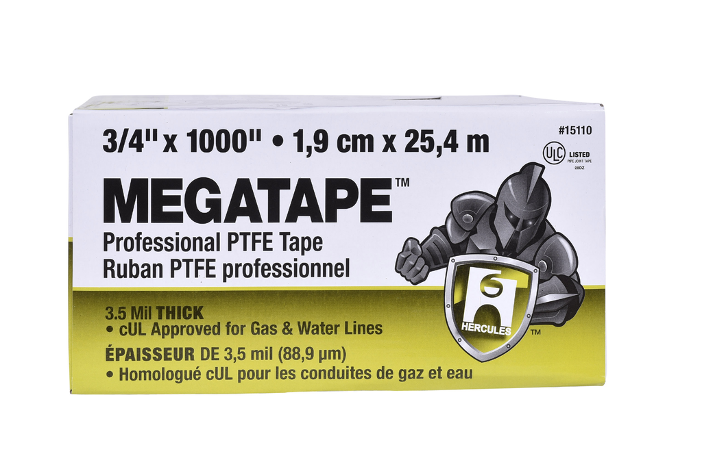 Hercules® Megatape 3/4 in. x 1000 in. Gray PTFE Tape
