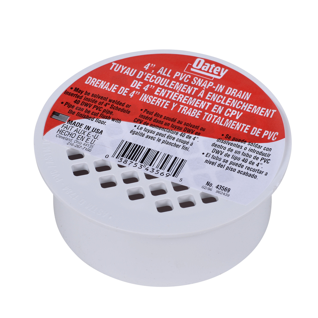 Oatey® 4 in. PVC Snap-In Drain
