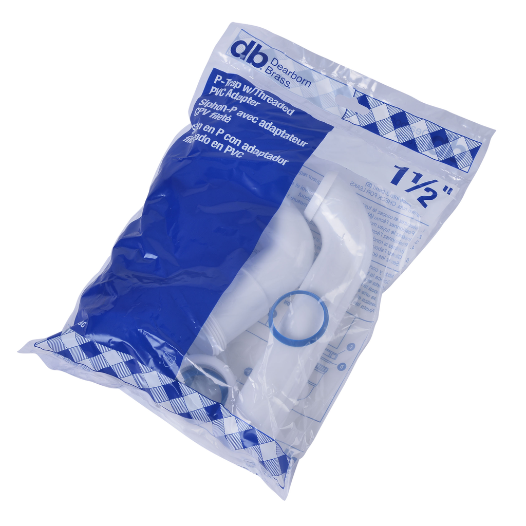 Dearborn® 1-1/2 in. P-Trap w/ Threaded PVC Adapter, Bagged