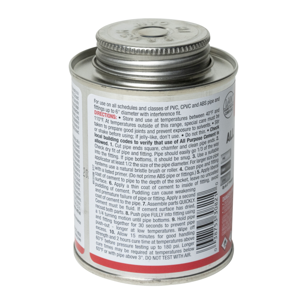 Oatey® 8 oz. All-Purpose ABS, PVC and CPVC Clear Cement