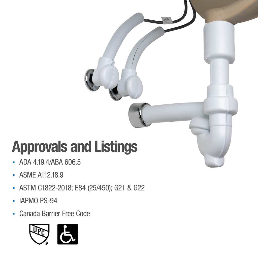 Dearborn® Full Cover Kit, Straight Grid Drain, Two Supply Line and Valve Covers