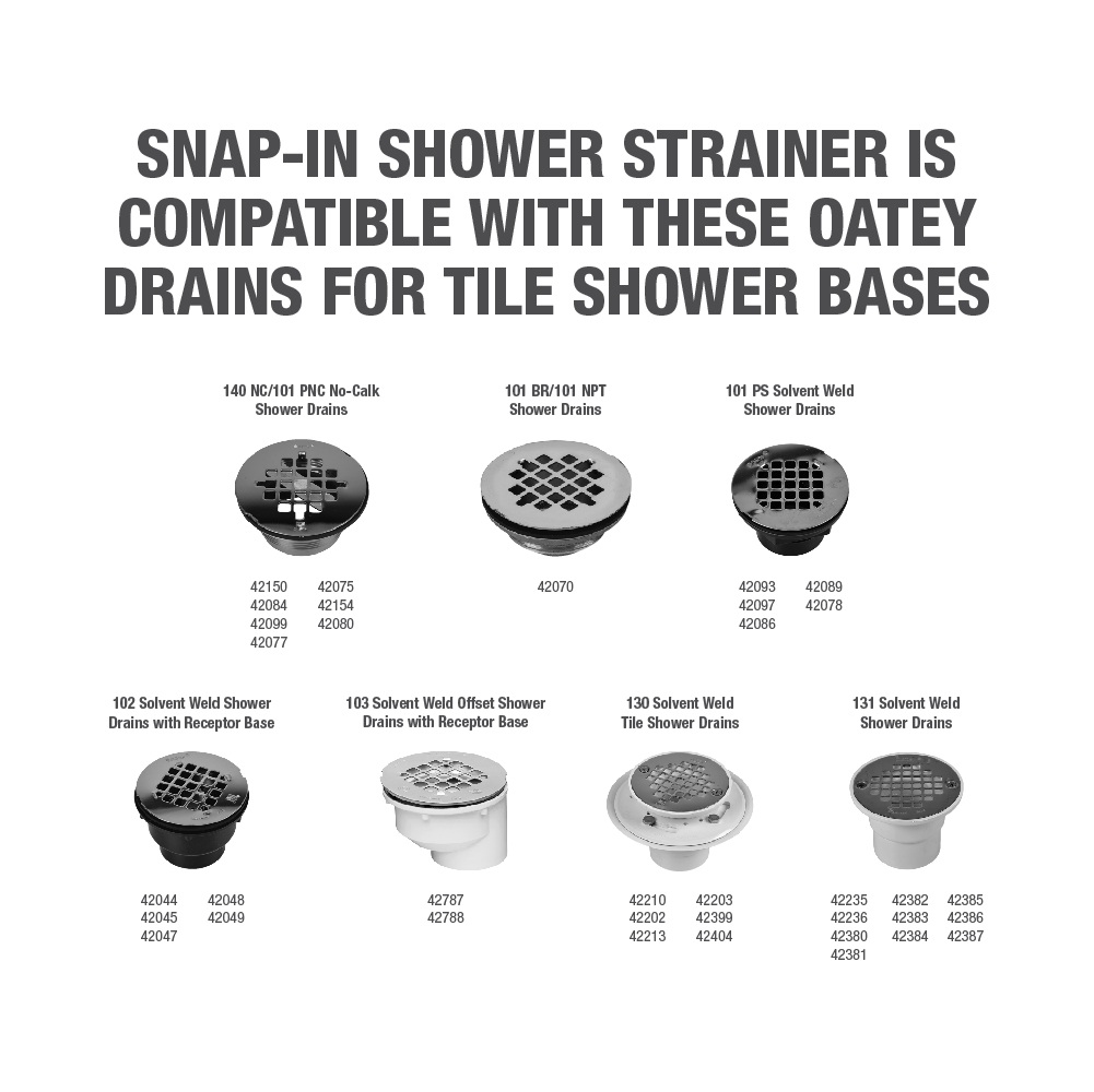 Oatey® Universal 4-1/4 in. Snap-Tite Strainer Rubbed Bronze