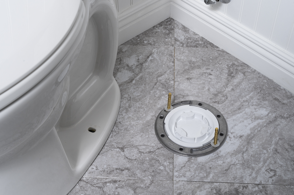 Oatey® 3 in. or 4 in. Easy Tap Closet Flange, PVC with Stainless Steel Ring
