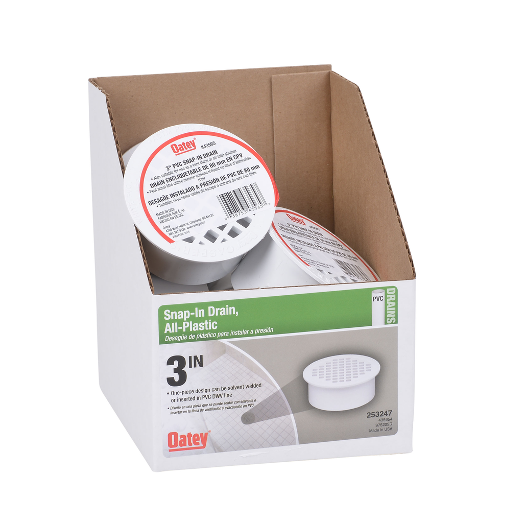 Oatey® 3 in. PVC Snap-In Drain
