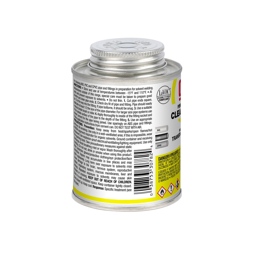 Oatey® 8 oz. Clear Cleaner