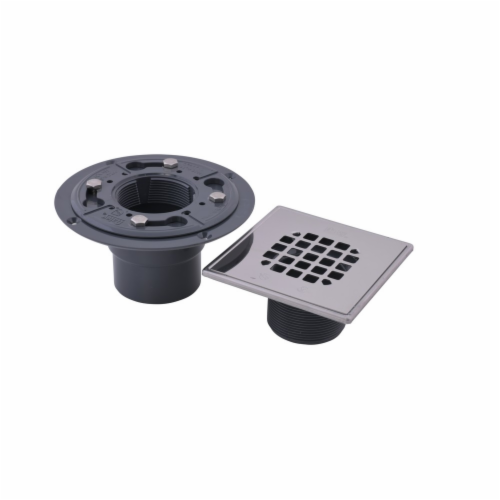 Oatey® PVC Square Low Profile Drain Stainless Steel Snap-In Strainer with Ring