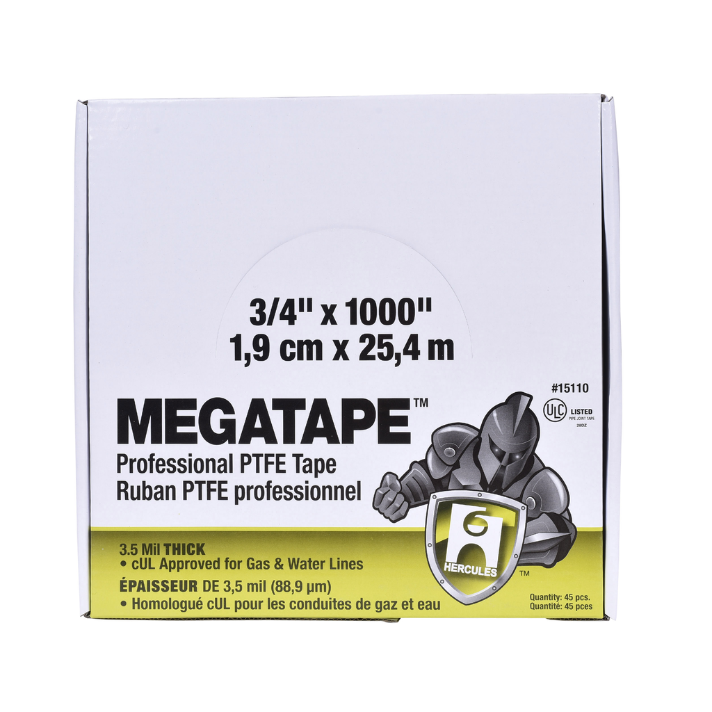 Hercules® Megatape 3/4 in. x 1000 in. Gray PTFE Tape