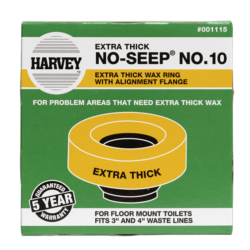 Harvey™ No-Seep® 3 in. or 4 in. No. 10 Extra Thick Wax Gasket