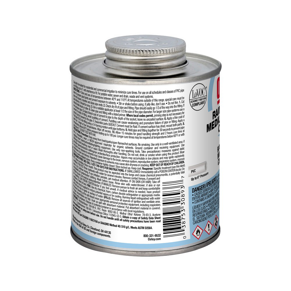 Oatey® 16 oz. PVC Rain-R-Shine® Blue Cement