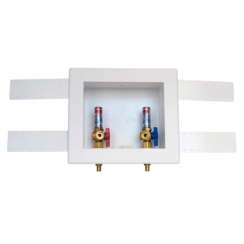 Oatey® Quadtro, 1/4 Turn, F1807, Hammer Arrestor, Washing Machine Outlet Box – Standard Pack