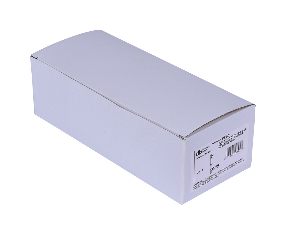 Dearborn® Full Kit, Plastic Tubular - Uni-Lift Stopper with Chrome Finish Trim