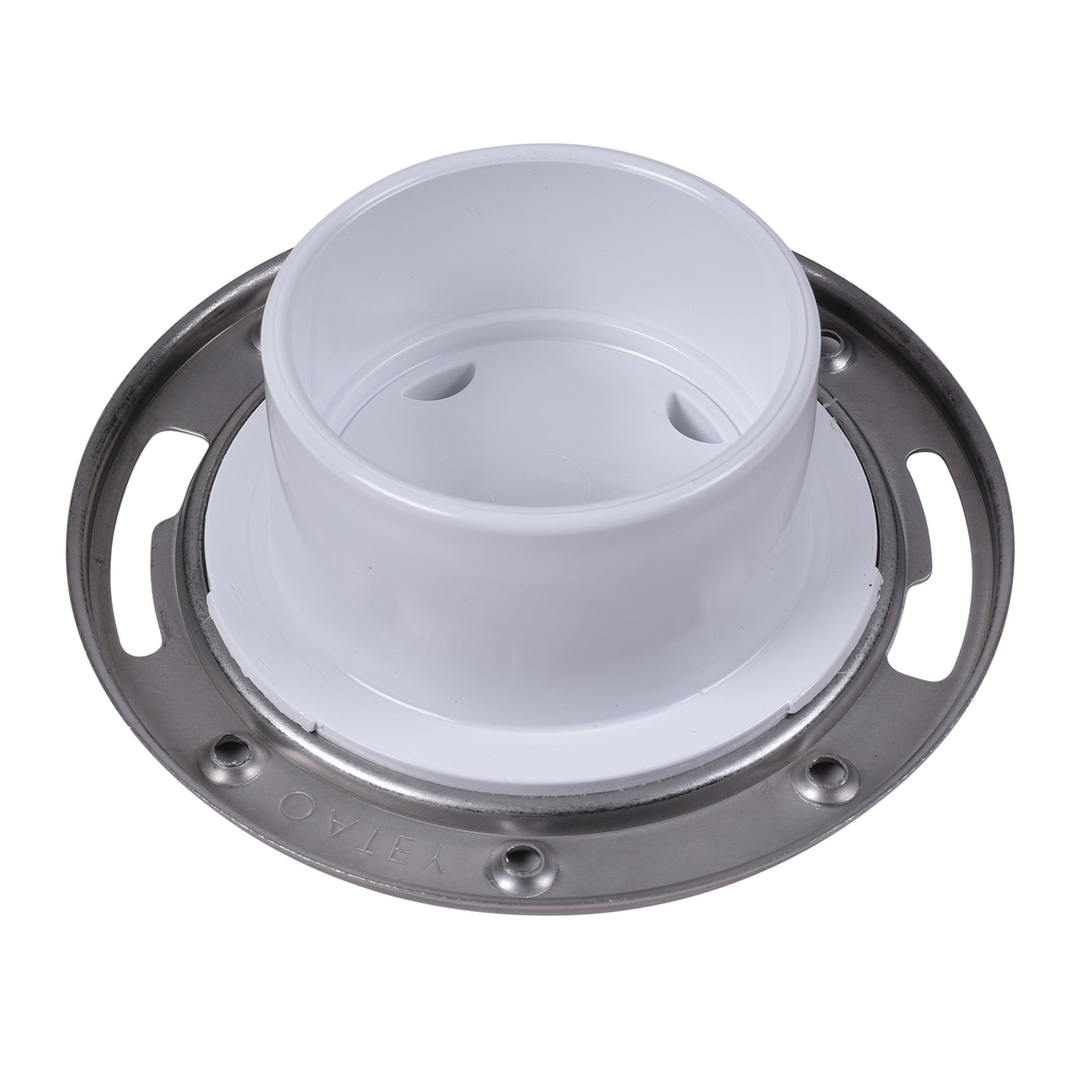 Oatey® 3 in. or 4 in. Easy Tap Closet Flange, PVC with Stainless Steel Ring