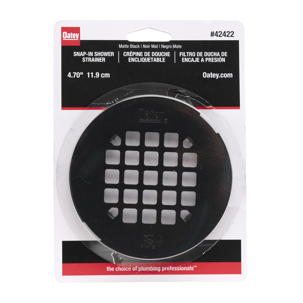 Oatey® Universal 4-1/4 in. Snap-Tite Strainer Matte Black