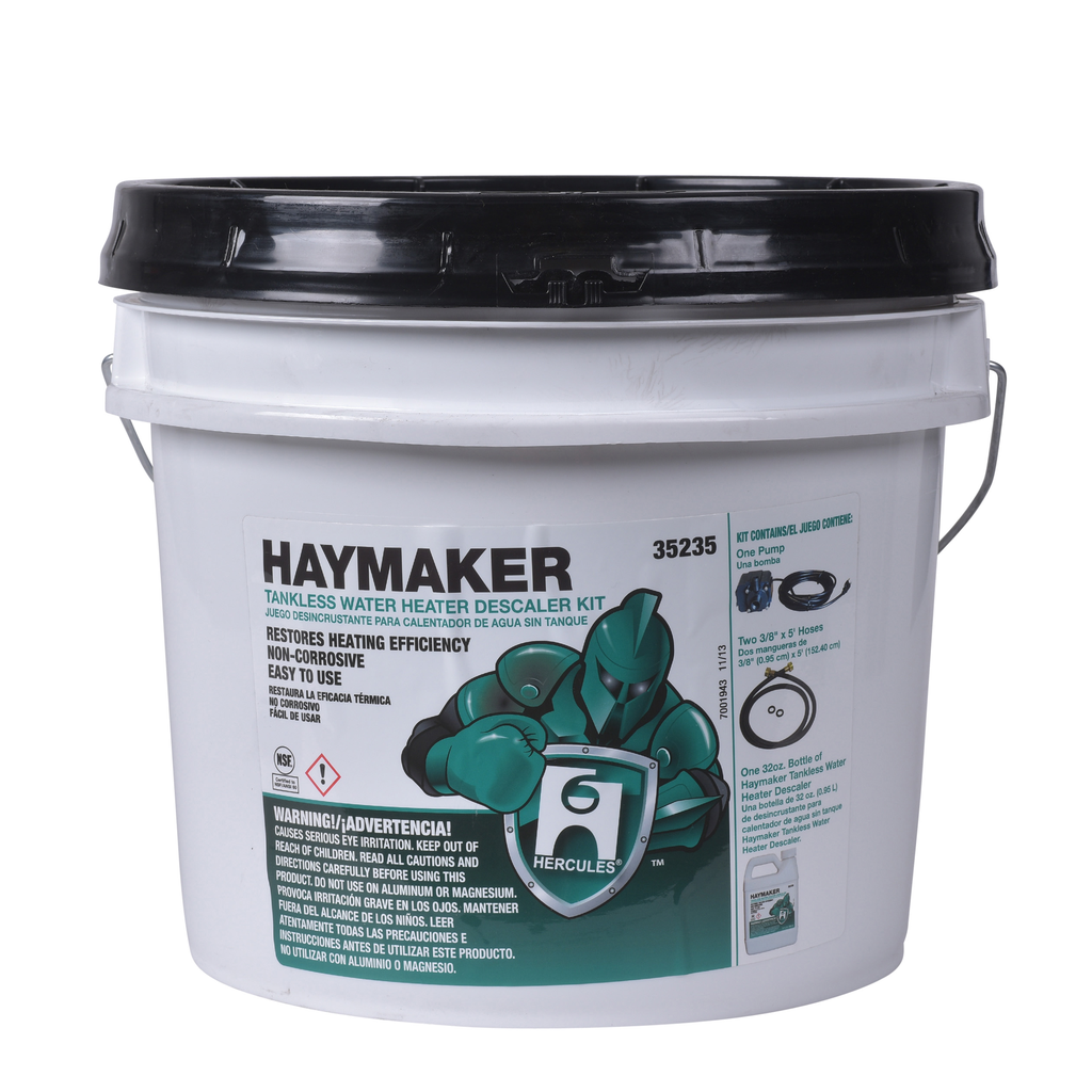 Hercules® Haymaker™ Tankless Water Heater Descaler Kit