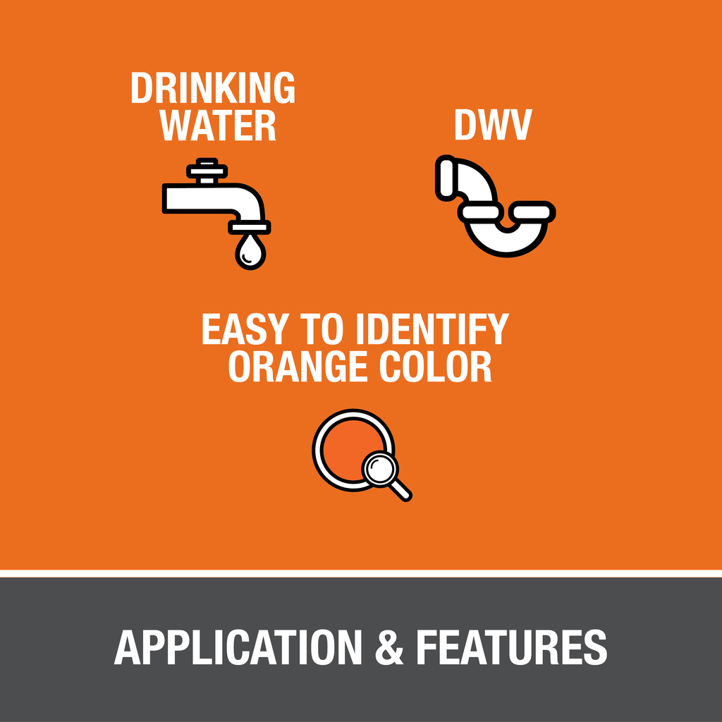 Oatey® 32 oz. CPVC Heavy Duty Orange Cement