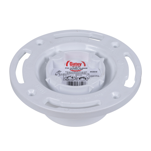 Oatey® 3 in. or 4 in. Easy Tap Closet Flange, PVC with Plastic Ring