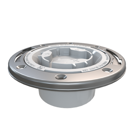 Oatey® 3 in. or 4 in. Easy Tap Closet Flange, PVC with Stainless Steel Ring