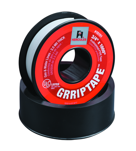 Hercules® 3/4 in. x 1000 in. Gray PTFE Grriptape