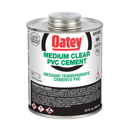 Oatey® 32 oz. PVC Medium Body Clear Cement