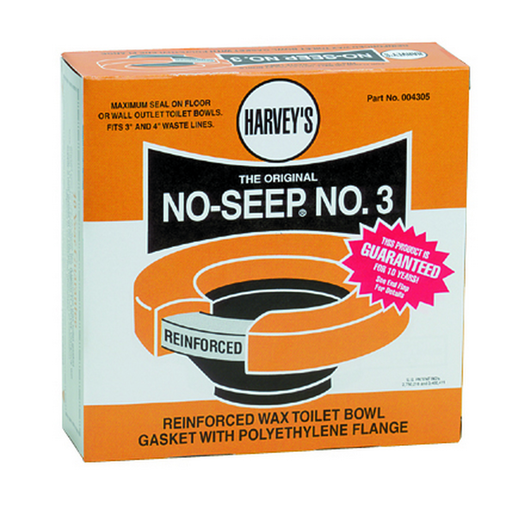 Harvey™ No-Seep® 3 in. or 4 in. No. 3 Reinforced Wax Gasket with Sleeve