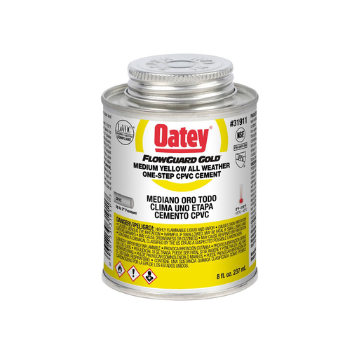 Oatey® 8 oz. CPVC All Weather Flowguard Gold® 1-Step Yellow Cement