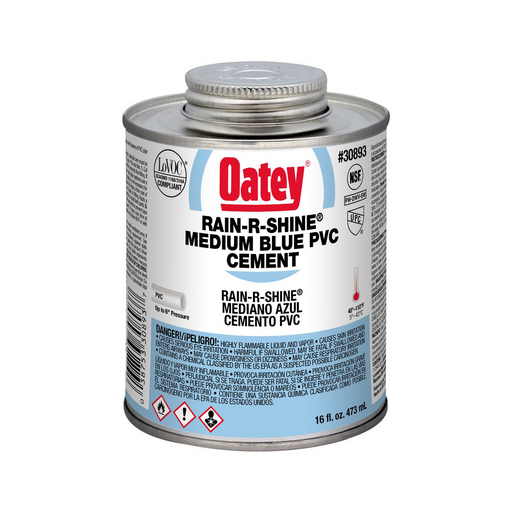 Oatey® 16 oz. PVC Rain-R-Shine® Blue Cement