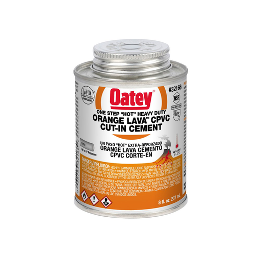 Oatey® 8 oz. CPVC Orange Lava Hot Cut-In Cement