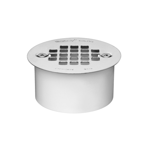 Oatey® 3 in. PVC Snap-In Drain with 3-1/2 in. Stainless Steel Strainer
