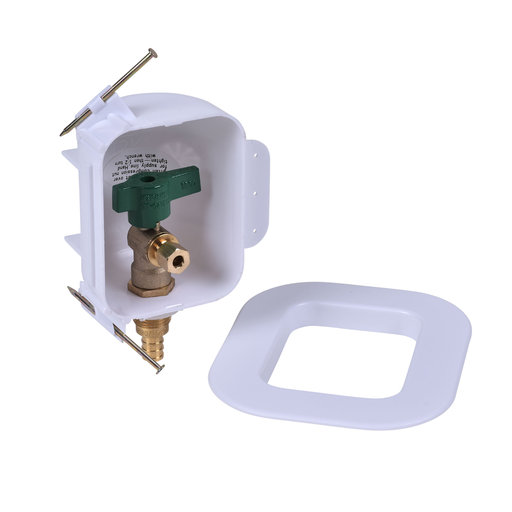 Oatey® I2K, 1/4 Turn, F1807, Low Lead, Ice Maker Outlet Box - Standard Pack