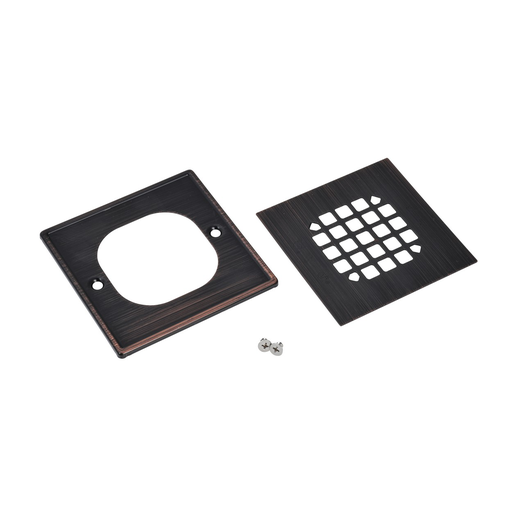 Oatey® Square Oil Rubbed Bronze Snap-In Strainer with Ring