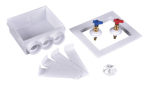 Oatey® Quadtro, 1/4 Turn, F1807 CPVC Washing Machine Outlet Box – Standard Pack