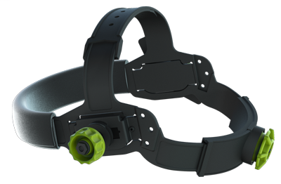 Headgear Black with Green Knobs