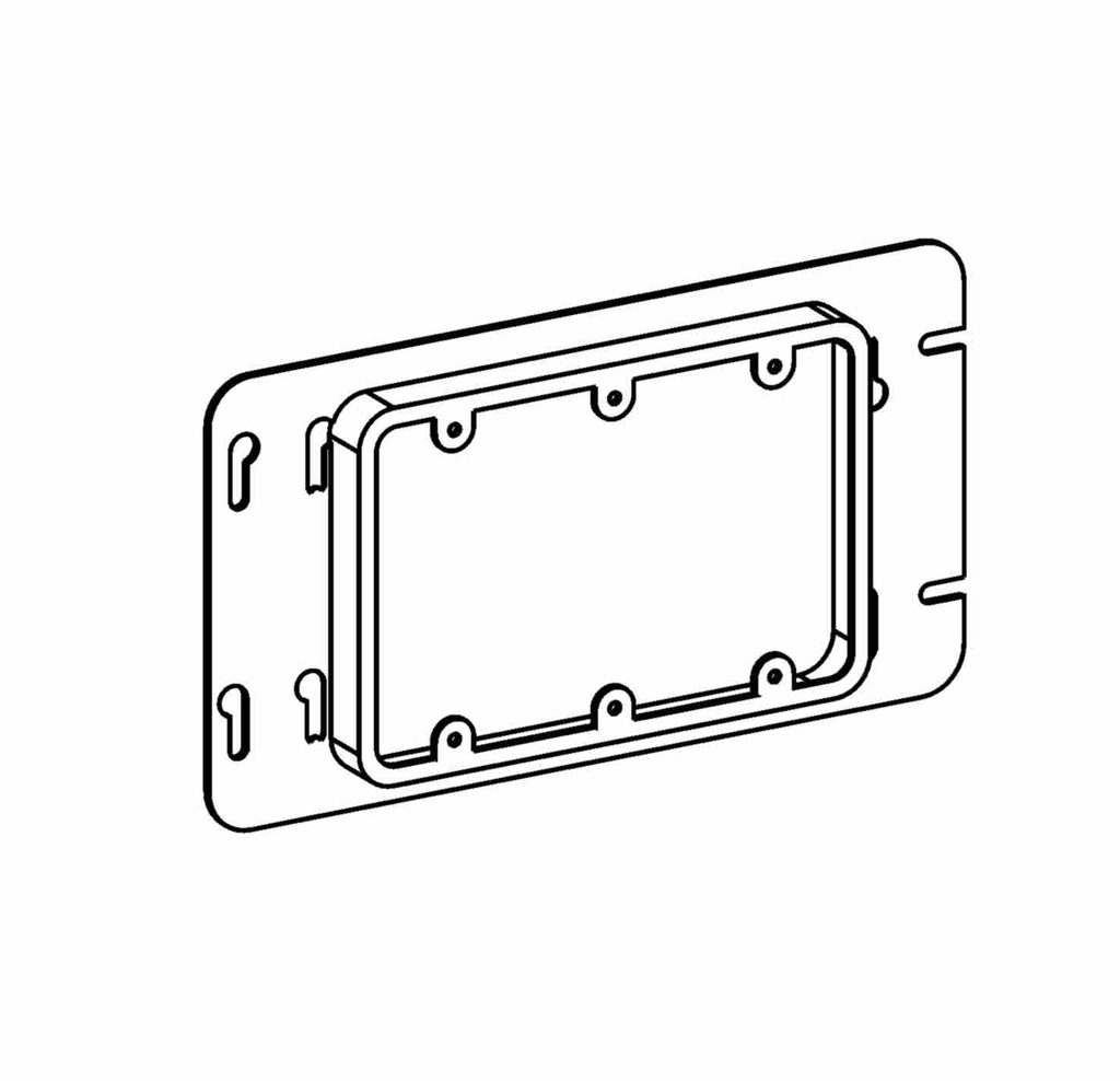 Product image for ORBIT SR3 3GANG 3/4-IN PLASTER RING